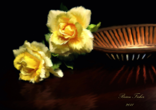 Yellow Roses painting p