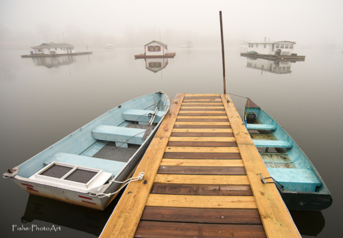 Fog pier blue